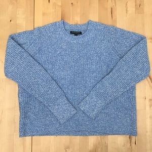 Carolina Blue Cropped Crew Neck Sweater